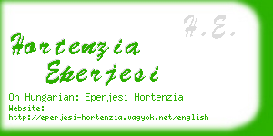 hortenzia eperjesi business card